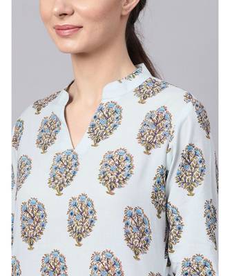 Hand Block Print Kurta With Cotton Pants 2