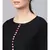 Black Rayon Kurta With Printed Pants