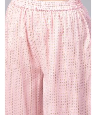 Baby Pink Printed Kurta Set 3