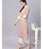 Floral Print Kurta With Pintux Pant
