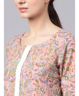 Floral Print Kurta With Pintux Pant 2