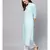 Sky Blue Embroidered Kurta With White Palazzo Pants
