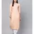 Cantaloupe Embroidered Kurta With White Palazzo Pants
