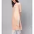 Cantaloupe Embroidered Kurta With White Palazzo Pants