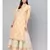 Saffron Printed Kurta With Gold Print Skirt