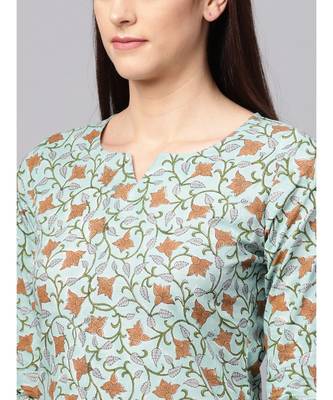 Hand Block  Jaal Print Kurta With Printed Salwar And Dupatta 2