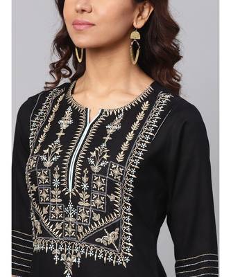 Embroidered Kurta With Palazzo Pants 2