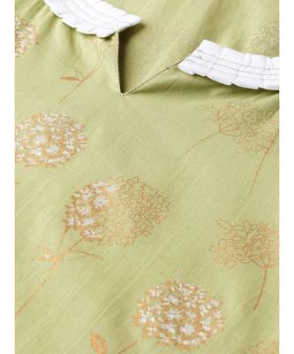 Sage Green Gold Print Kurta Set 2