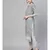 Grey & Black Print Kurta Set With Dupatta