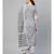 Grey & Black Print Kurta Set With Dupatta
