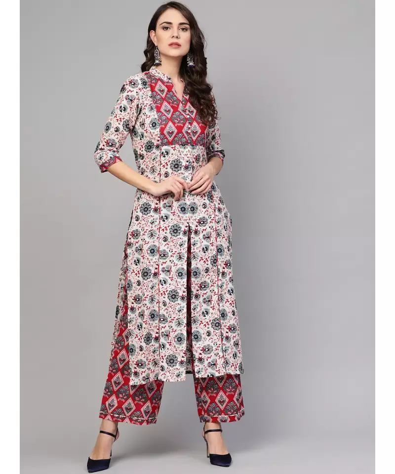 Multicolour Printed Kurta Set