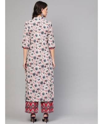 Multicolour Printed Kurta Set 4