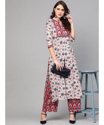 Multicolour Printed Kurta Set 5