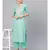 Rama Green Gold Print Kurta With Palazzo Pants