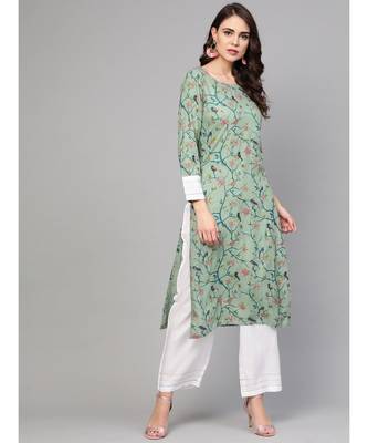 Multicolour Bird Print Kurta Set 1