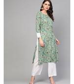 Multicolour Bird Print Kurta Set