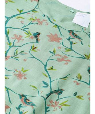 Multicolour Bird Print Kurta Set 2