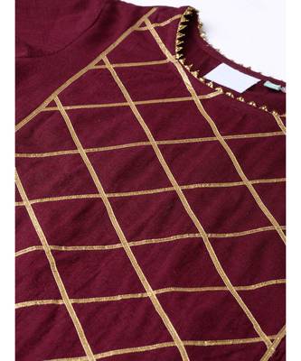 Solid Maroon Kurta Set 2
