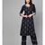 Navy Blue Khari Gold Print Kurta Set