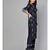 Navy Blue Khari Gold Print Kurta Set