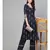 Navy Blue Khari Gold Print Kurta Set