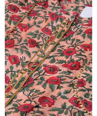 Pink Floral Print Kurta Set 2
