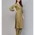 Olive Green Gold Print Kurta Set