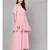 Pink Peplum Kurta With Wide Leg Palazzos