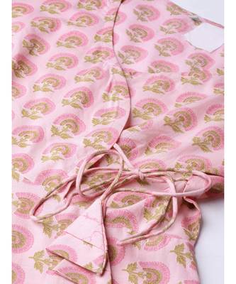 Pink Peplum Kurta With Wide Leg Palazzos 2