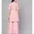 Pink Peplum Kurta With Wide Leg Palazzos