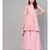 Pink Peplum Kurta With Wide Leg Palazzos