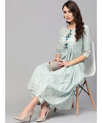 Printed Flared Kurta Set 1