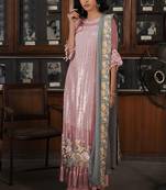 Baby Pink Georgette Pakistani Salwar Kameez