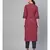 Wine Printed Kurta Set