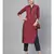 Wine Printed Kurta Set