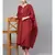 Maroon Kurta With Printed Pants & Dupatta