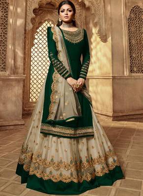 Green Georgette Pakistani Salwar Kameez 1