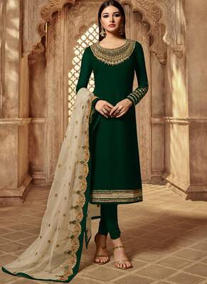 Green Georgette Pakistani Salwar Kameez 2