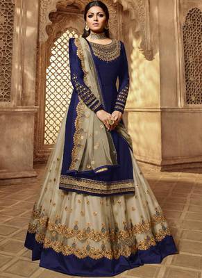 Royal Blue Georgette Pakistani Salwar Kameez 1