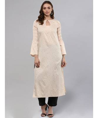 Almond Printed Straight Kurta 1