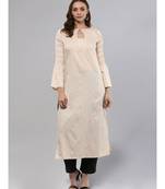 Almond Printed Straight Kurta