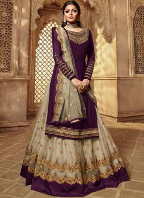 Purple Georgette Pakistani Salwar Kameez 1