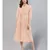 Cream Striped A-line Kurta