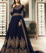 Blue Georgette Anarkali Salwar Kameez