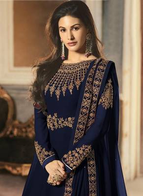 Blue Georgette Anarkali Salwar Kameez 2