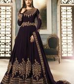 Light Wine Georgette Anarkali Salwar Kameez