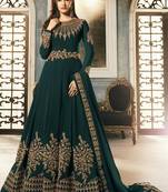 Dark Green Georgette Anarkali Salwar Kameez