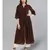 Coffe Flared Kurta With Front Slit