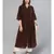 Coffe Flared Kurta With Front Slit