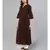Coffe Flared Kurta With Front Slit